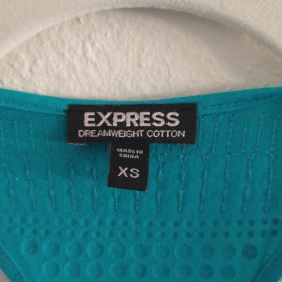 Express Embellished Tank Top Teal Turquoise size X-Small - Picture 4 of 6